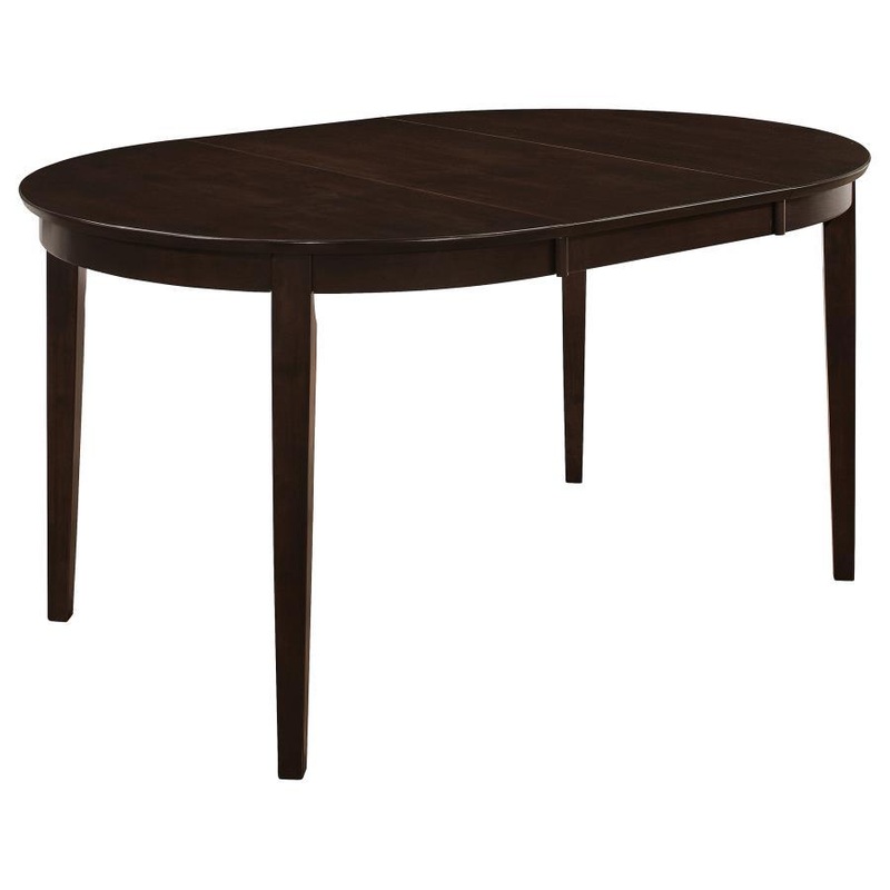 Gabriel – Oval Extension Leaf Dining Table – Cappuccino