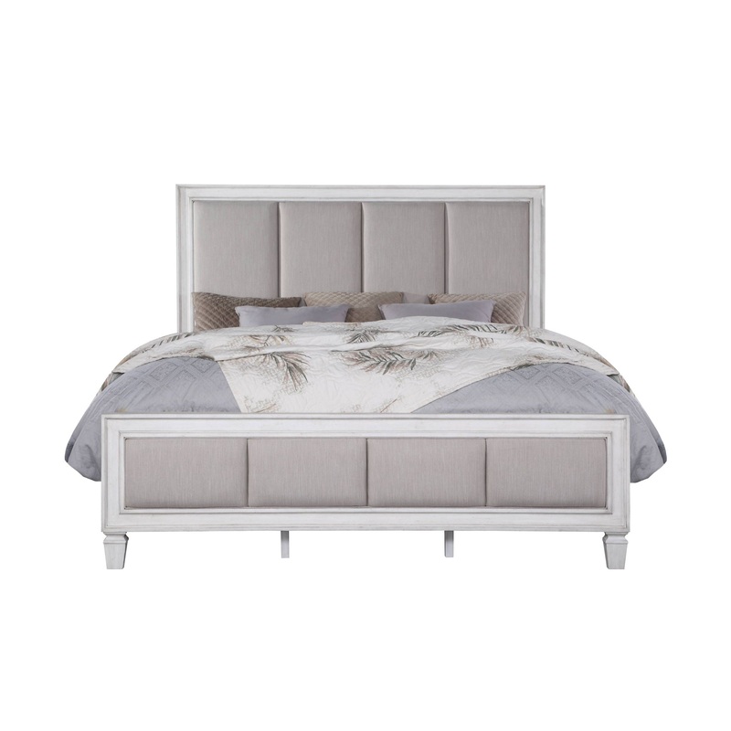 Katia – Upholstered Bed|Gray|King|Queen