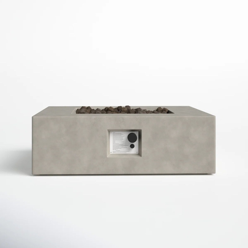 Outdoor Fire Pit Table – Natural / White