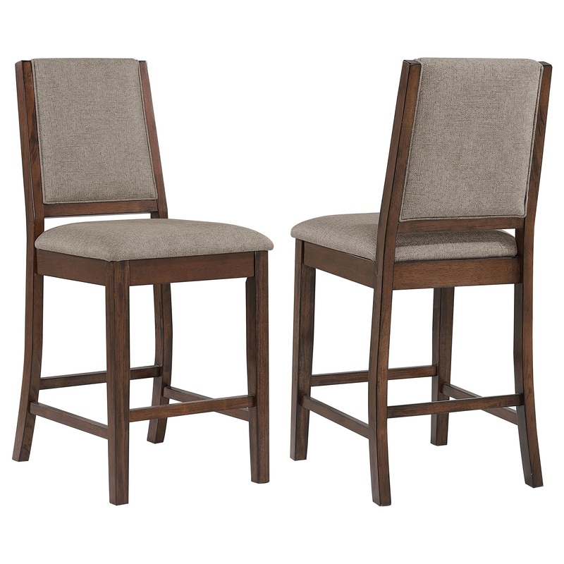 Patterson – Upholstered Counter Chair (Set of 2) – Mango Oak