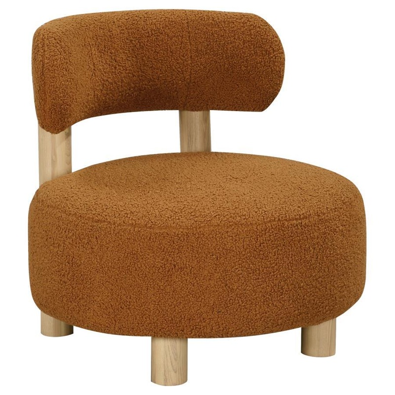Zonie – Boucle Upholstered Barrel Back Accent Chair