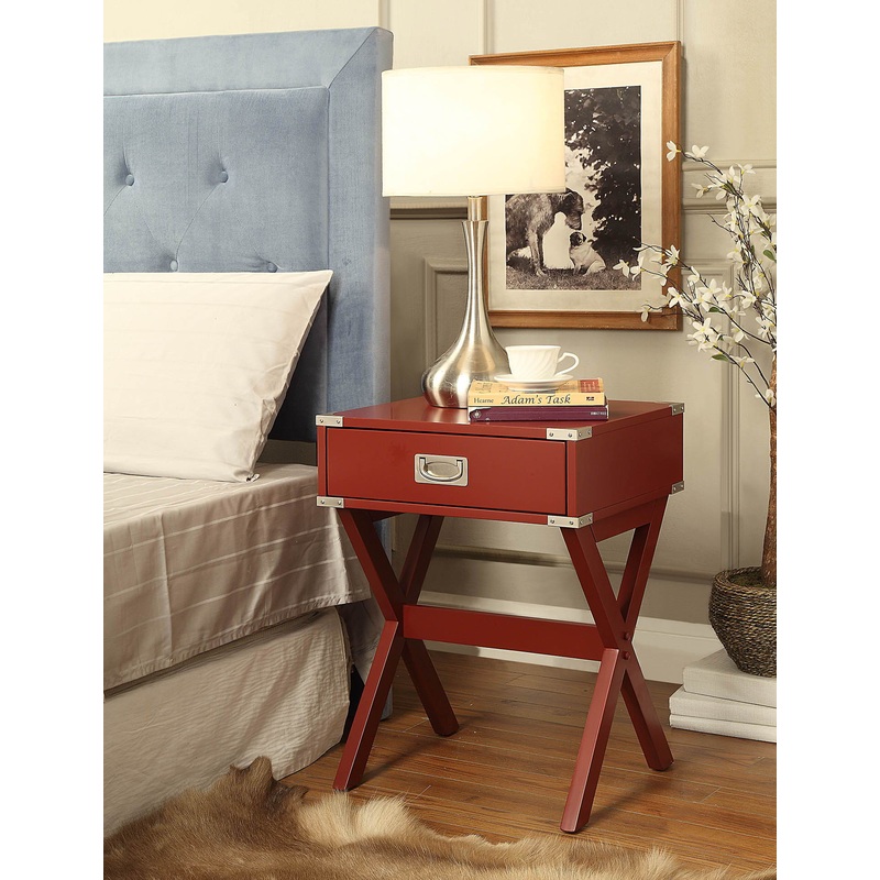 Babs – Accent Table|Red|Black|White