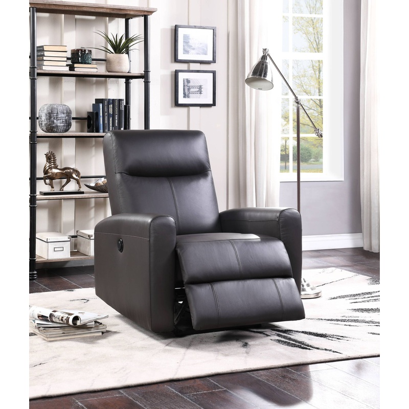 Blane – Top Grain Leather Match Power Motion Recliner – Brown