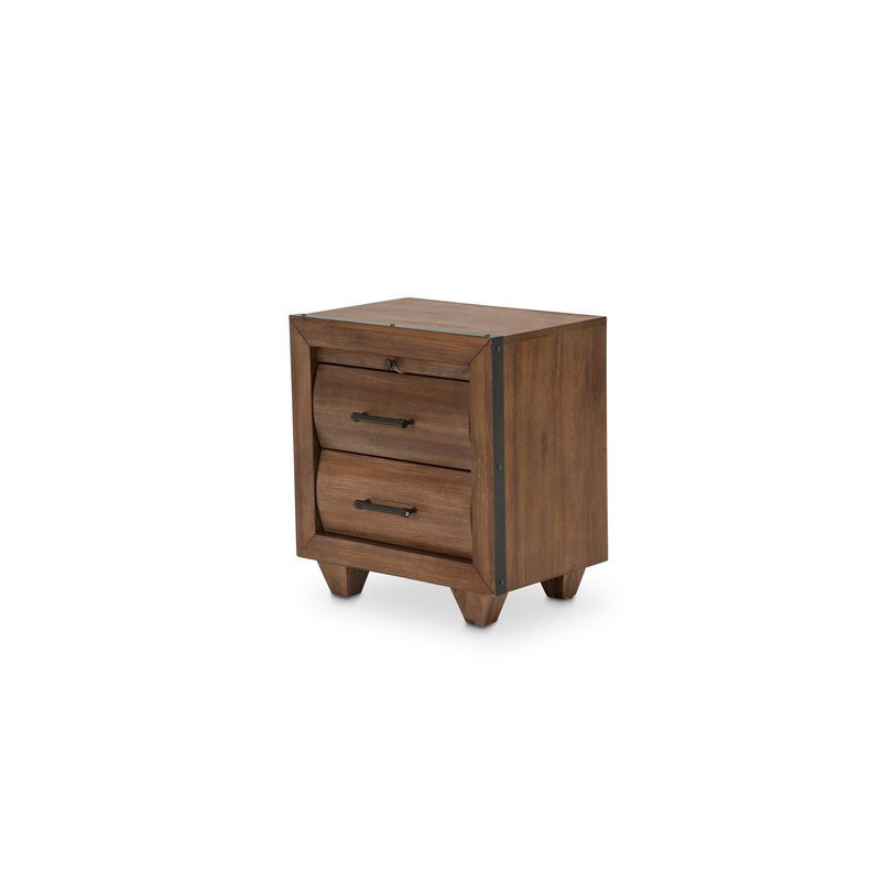 Brooklyn Walk – 2-Drawer Nightstand – Burnt Umber