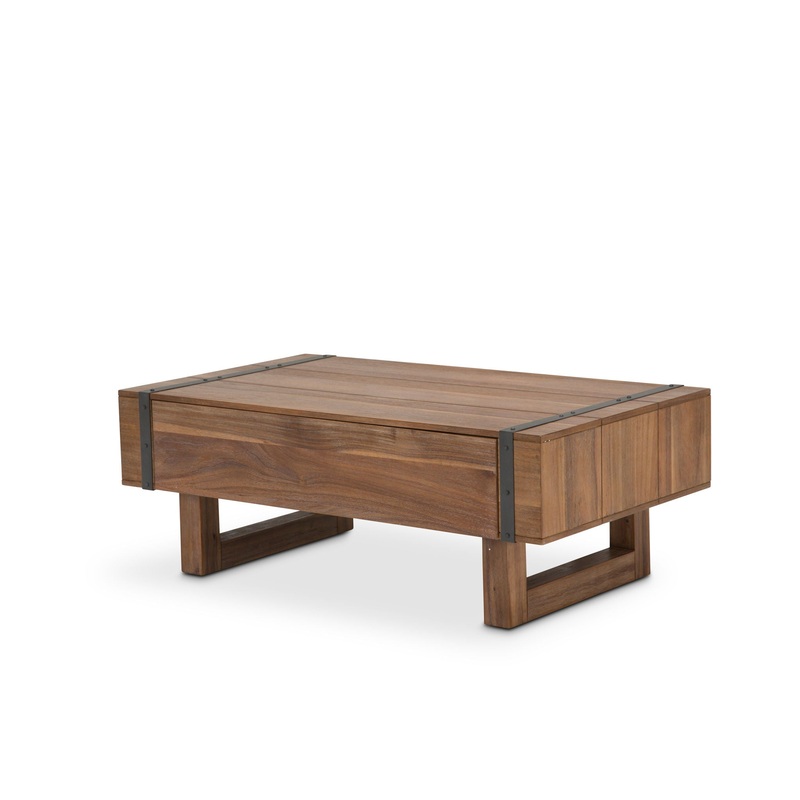 Brooklyn Walk – Rectangular Cocktail Table – Burnt Umber