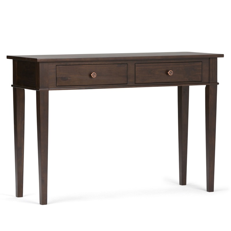 Carlton – Console Sofa Table – Dark Tobacco Brown