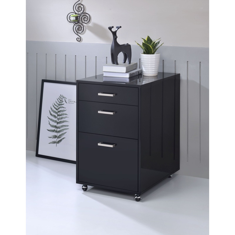 Coleen – High Gloss Cabinet|Black|White