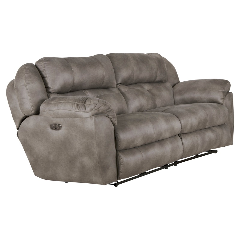 Ferrington – Power Lay Flat Reclining Sofa with Power Adjustable Headrest & Lumbar