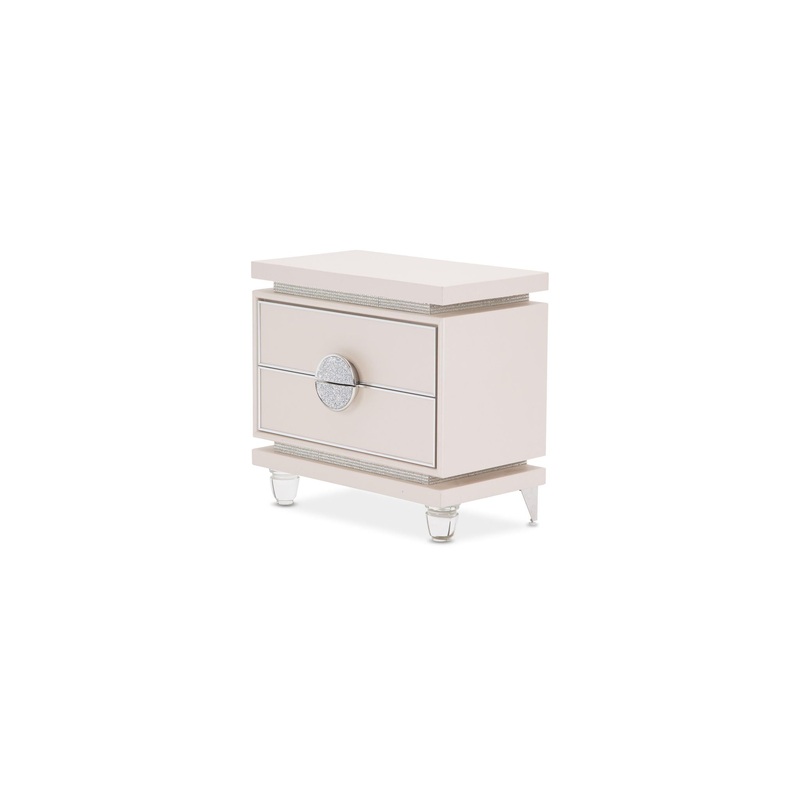Glimmering Heights – Upholstered Nightstand – Ivory