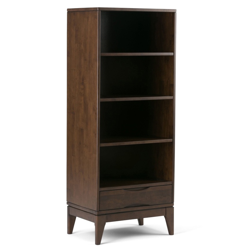 Harper – Bookcase With Storage – Walnut Brown