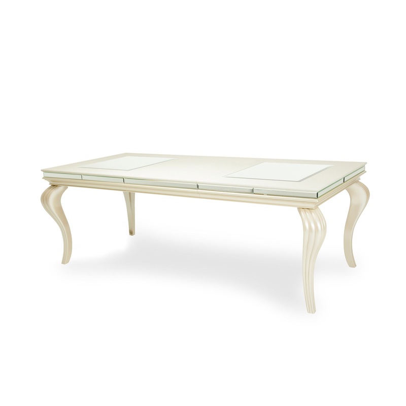 Hollywood Loft – Dining Table With Glass Inserts – Frost