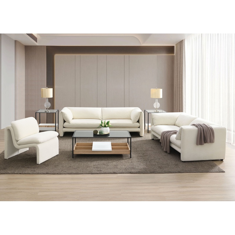 Jaeda – 3 Piece Living Room Set With Elegant Accent Chair