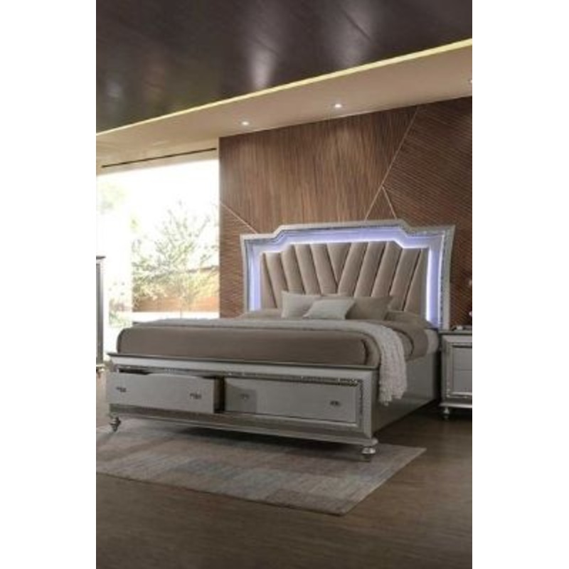 Kaitlyn – Bed With LED & Storage