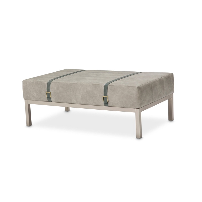 Menlo Station – Rectangular Cocktail Ottoman – Eucalyptus