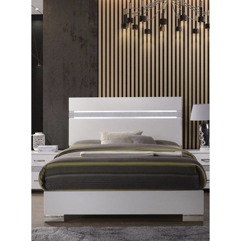 Naima – Elegance Bed|White|Queen|None|2 Drawers