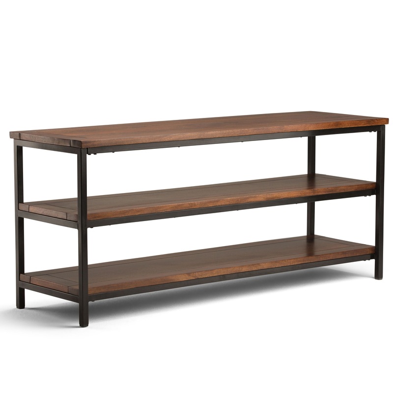 Skyler – TV Media Stand – Dark Cognac Brown