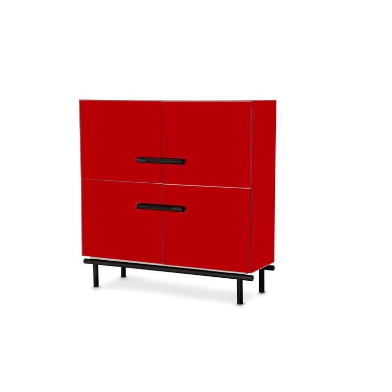 State St. – Accent Cabinet – Saffron / Black Nickel