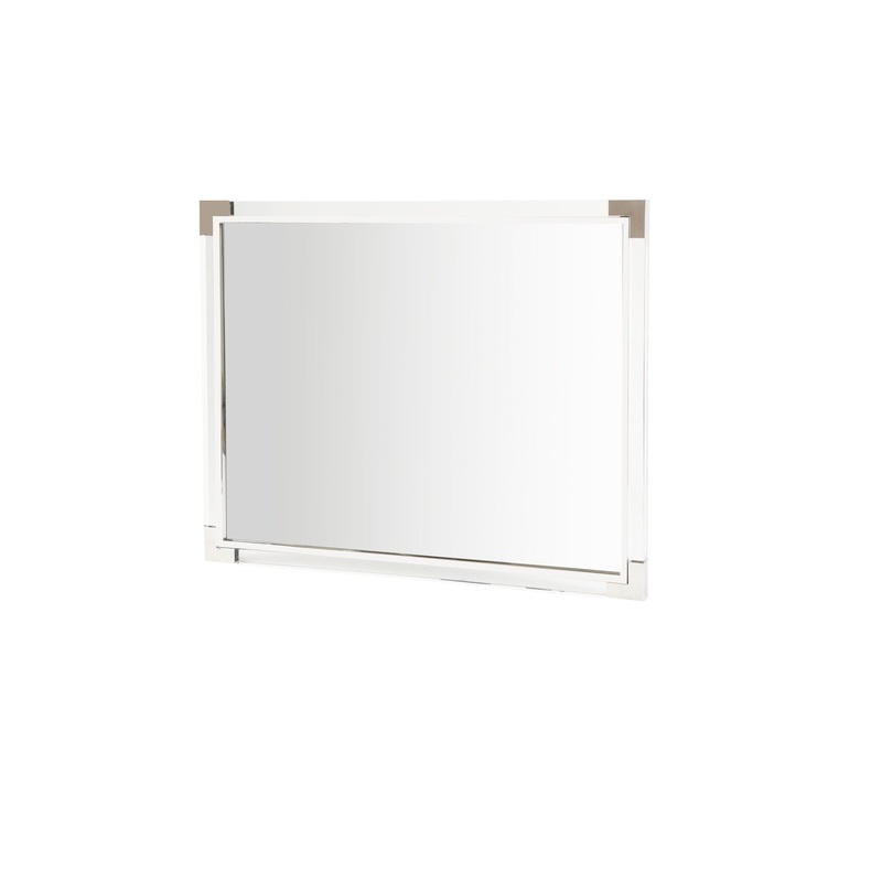 State St. – Metal Wall Mirror – Glossy White
