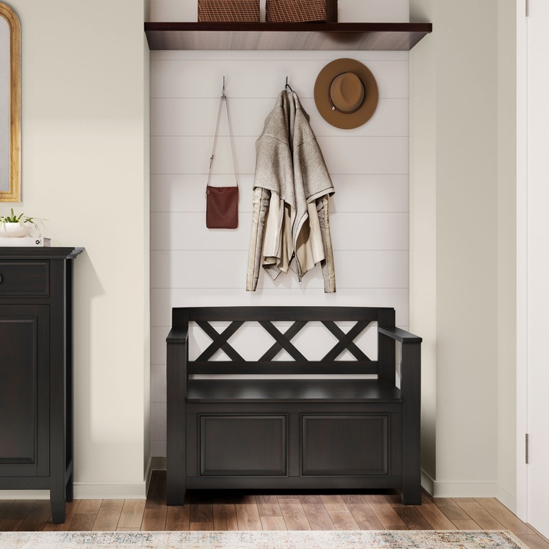 Amherst – Small Transitional Entryway Storage Bench