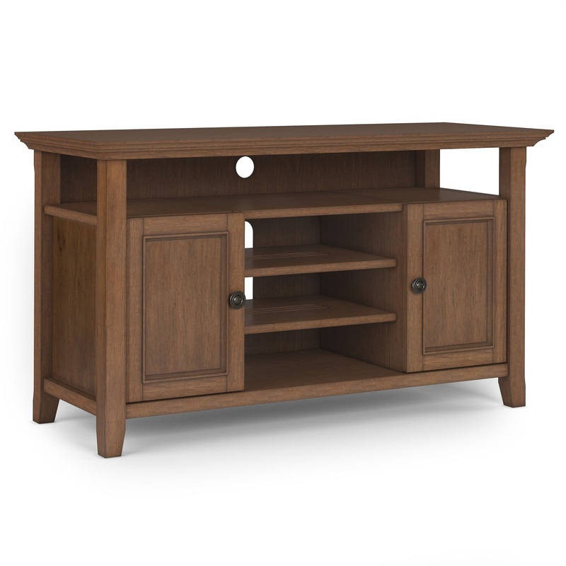 Amherst – TV Media Stand – Rustic Natural Aged Brown