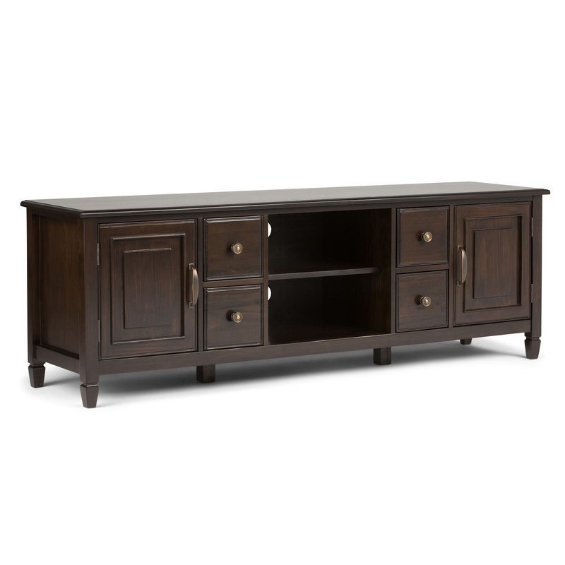 Connaught – Wide TV Stand|Dark Brown|White|Gray