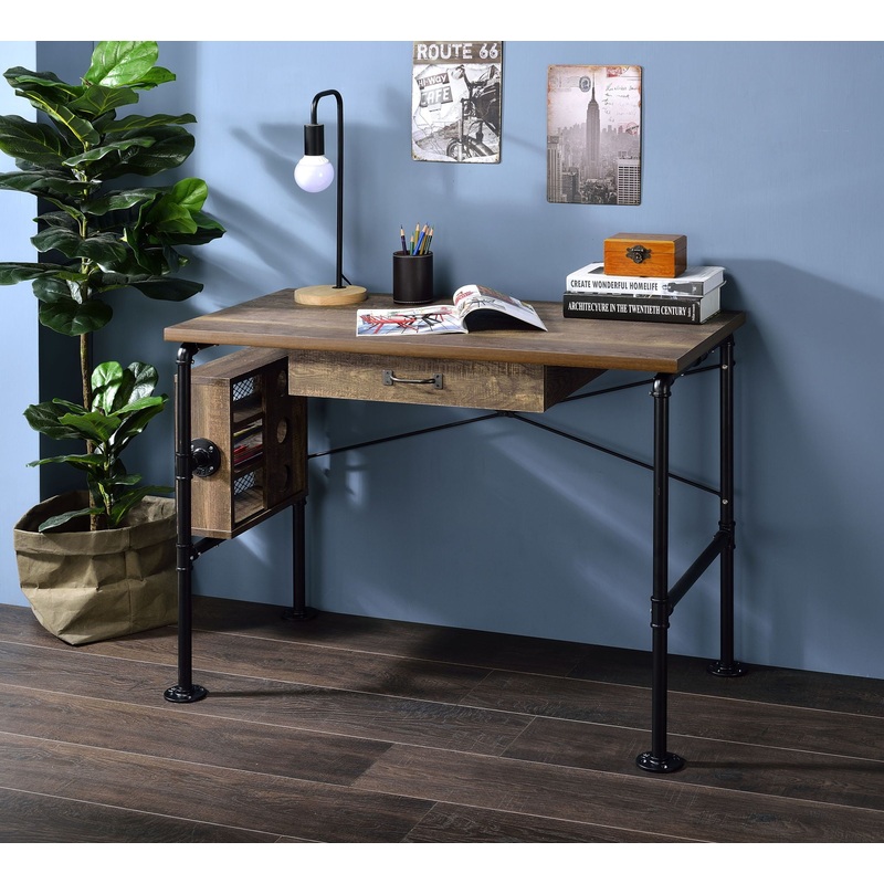 Endang – Writing Desk – Weathered Oak / Black