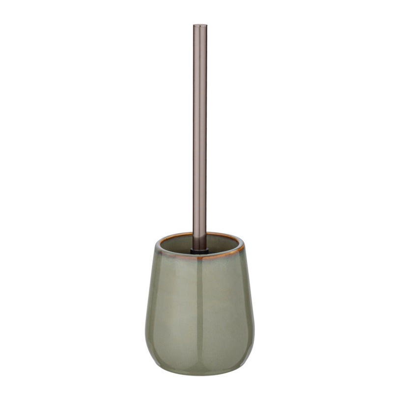 GREEN SIRMIONE CERAMIC TOILET BRUSH HOLDER