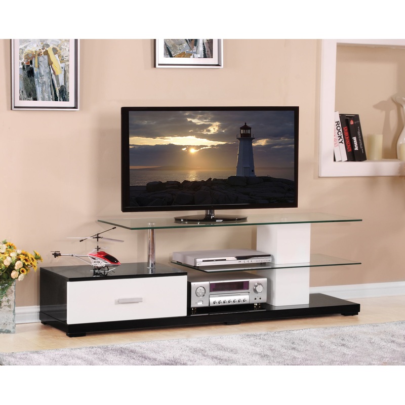 Ivana – TV Stand – White / Black