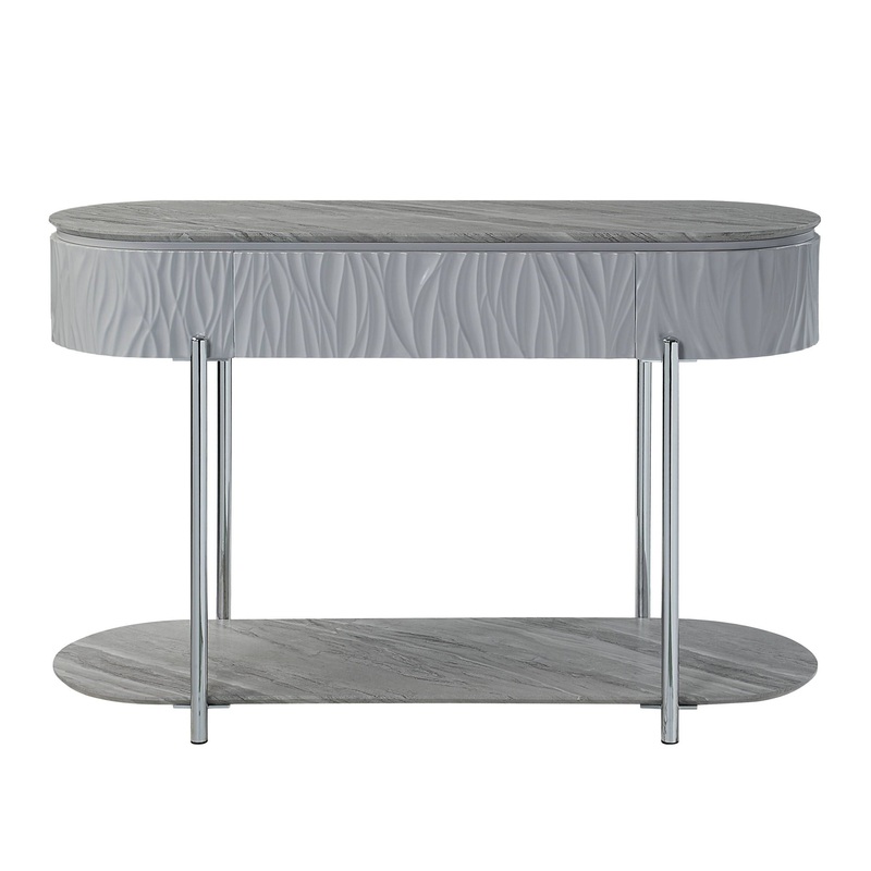 Yukino – High Gloss Table|Gray|Sofa Tables|End Tables|Coffee Tables