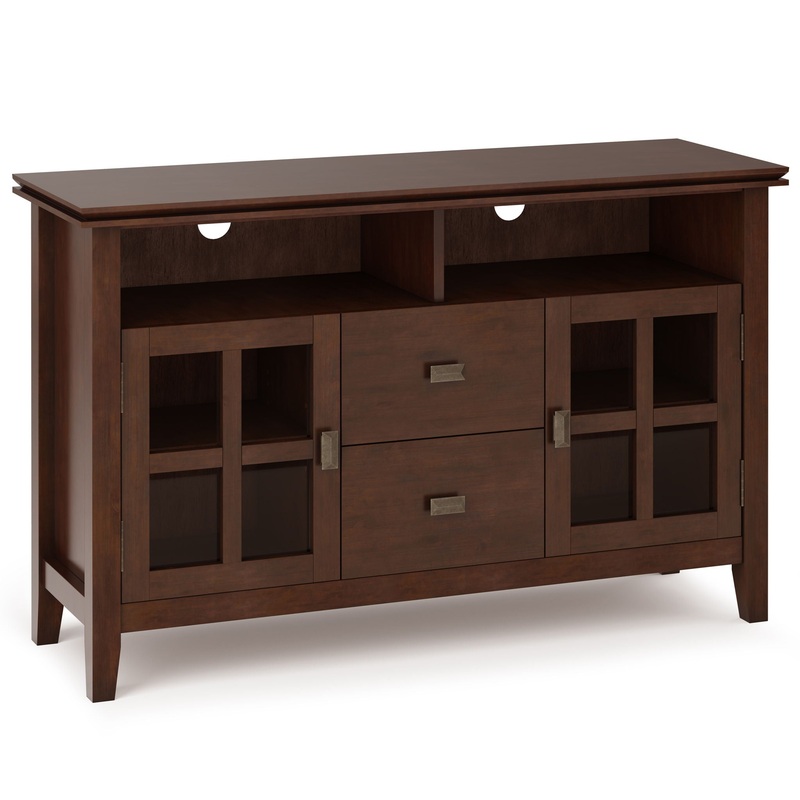 Artisan – TV Media Stand, Handcrafted – Russet Brown