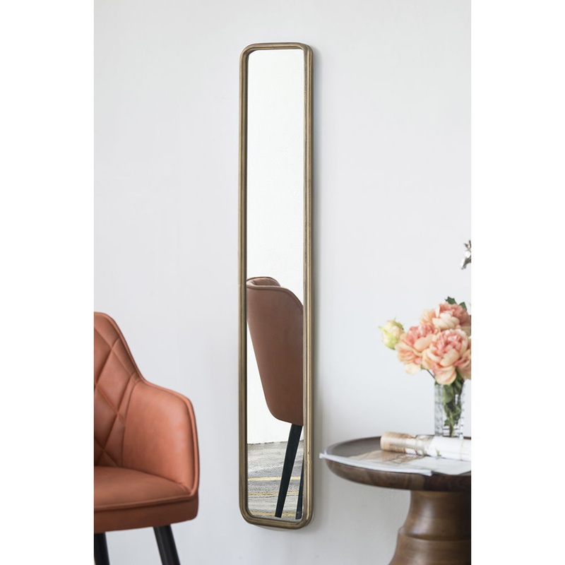 Full Length Mirror With AntiqueMetal Frame, Long Mirror For Hallway Living Room Bedroom Bathroom – Gold