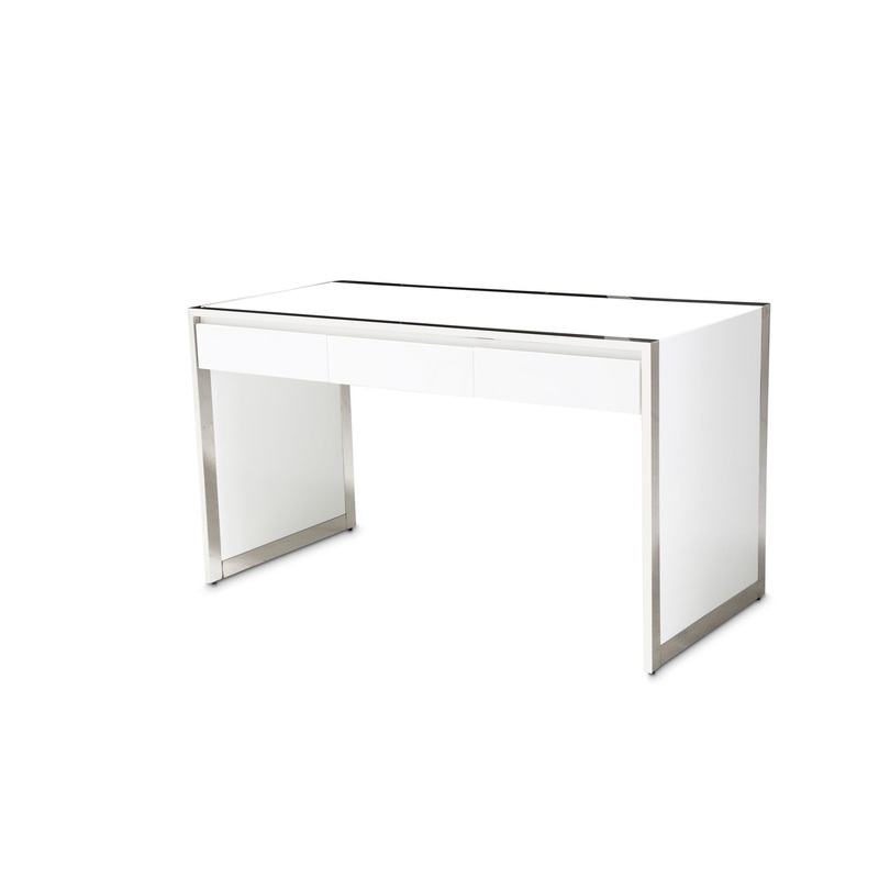 State St. – Writing Desk – Glossy White