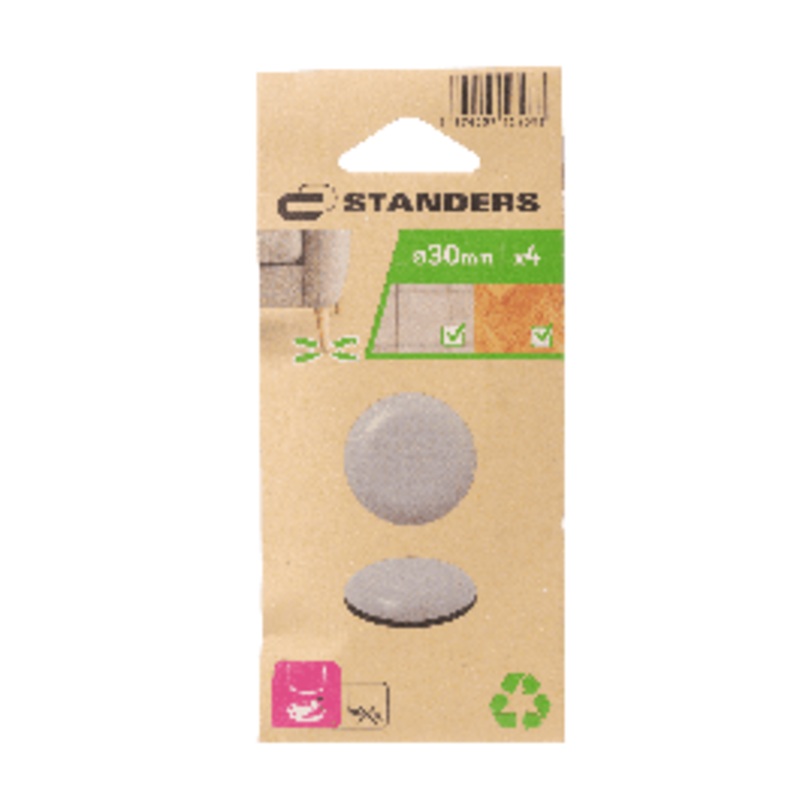 ADE SLIPPERY FOOT D30MM GRAY 4PCS