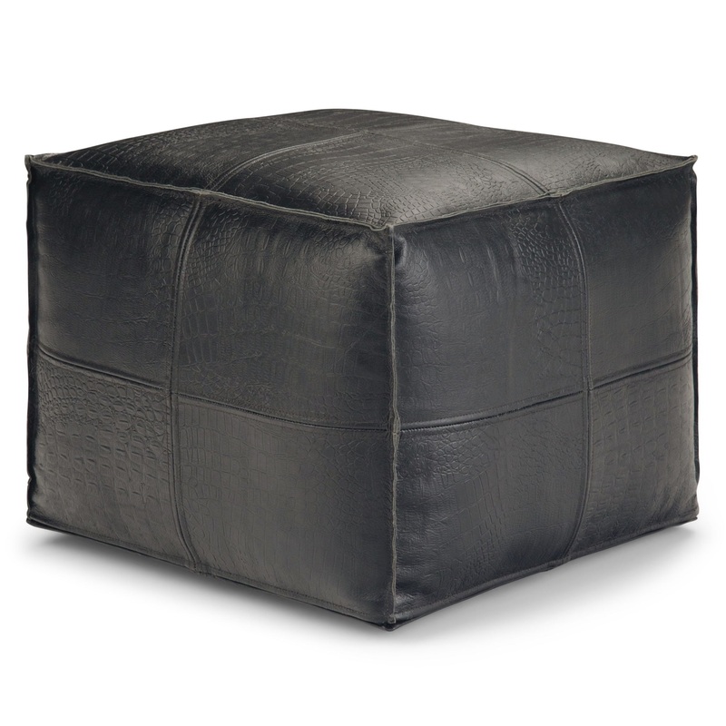 Bowen – Square Pouf – Black