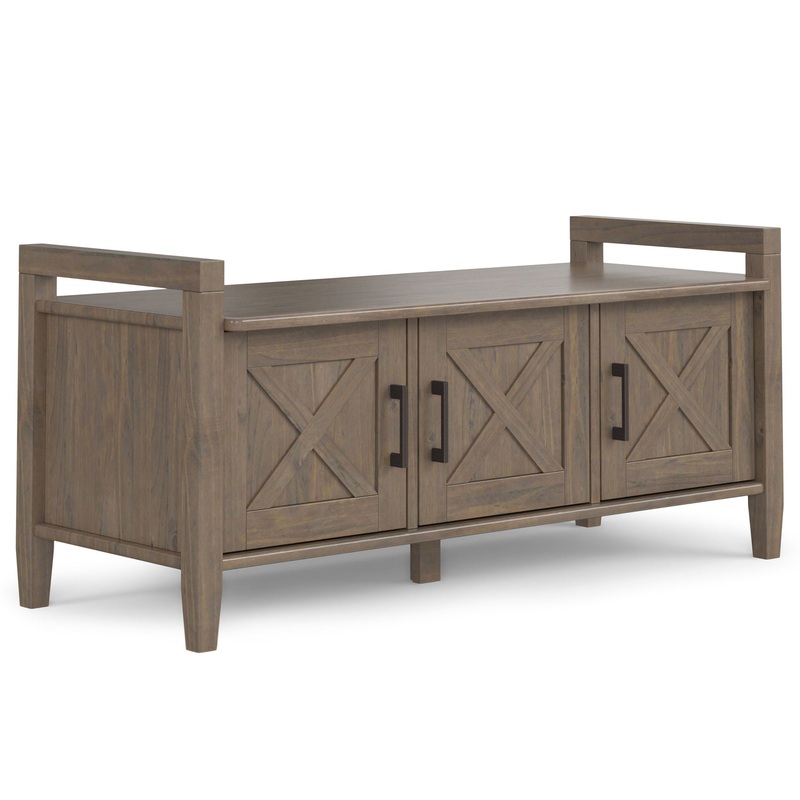 Ela – Entryway Storage Bench – Smoky Brown