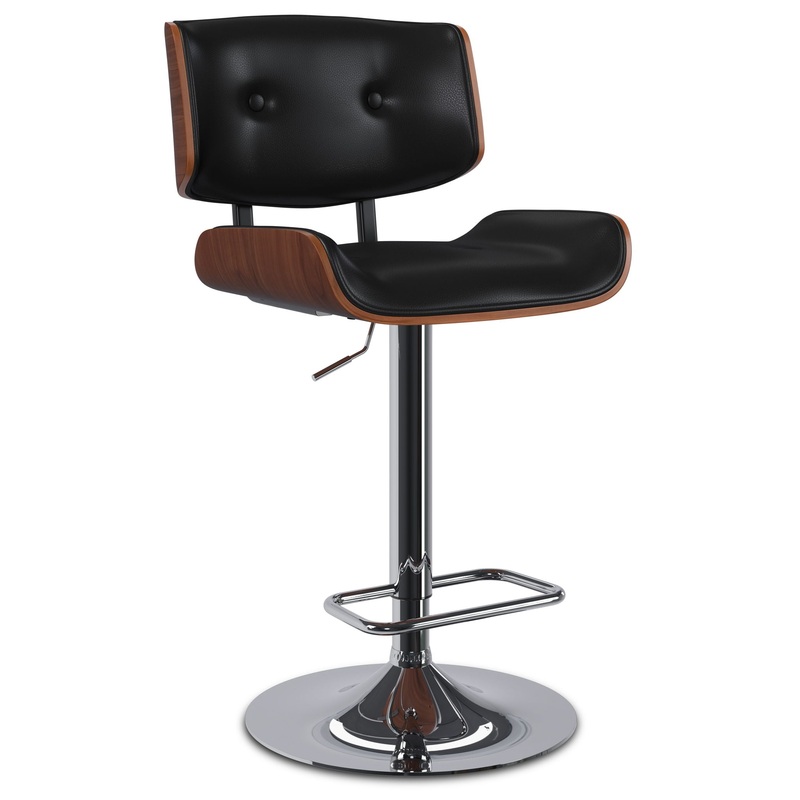 Holland – Adjustable Swivel Bar Stool – Black
