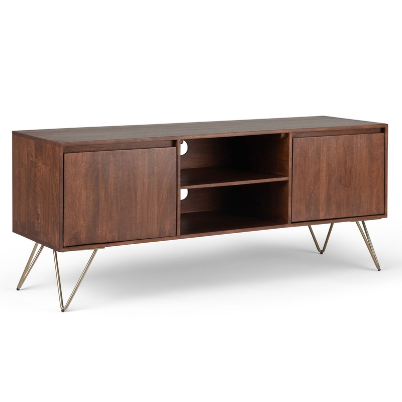 Hunter – TV Media Stand – Umber Brown Stain