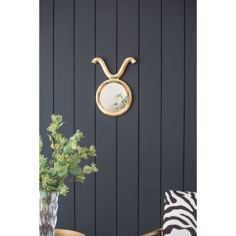 Modern Round Mirror With Aluminum Frame, Wall Decor For Entryway Living Room Hallway – Gold