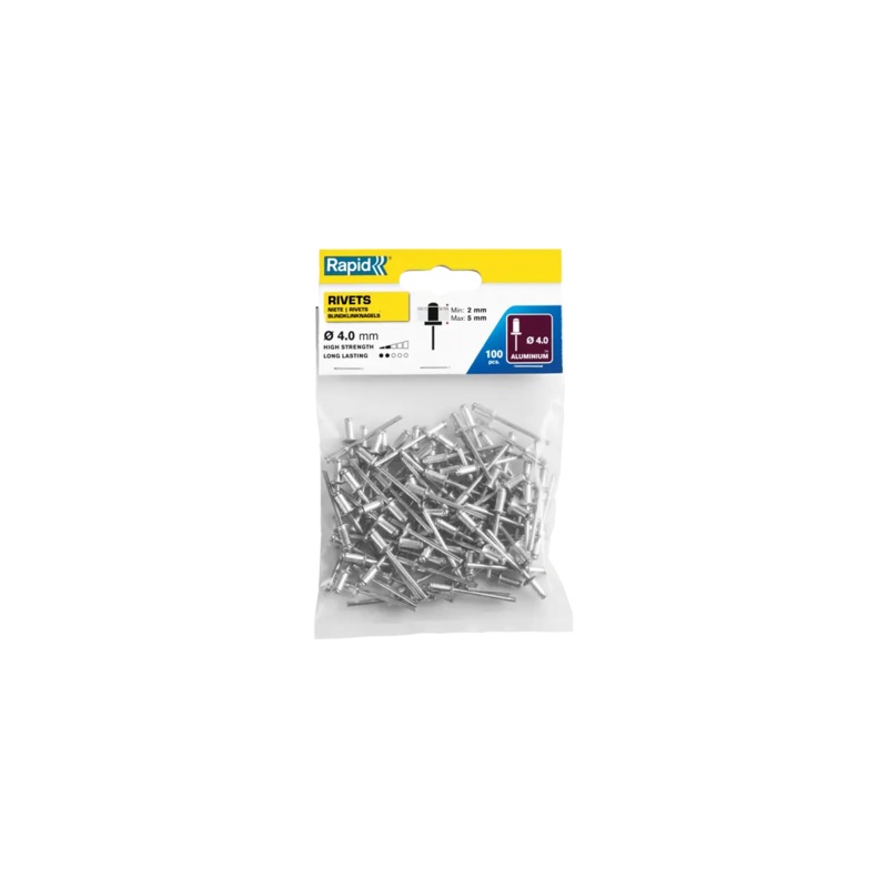 4 X 8MM ALUMINUM RIVETS IN BAG OF 1
