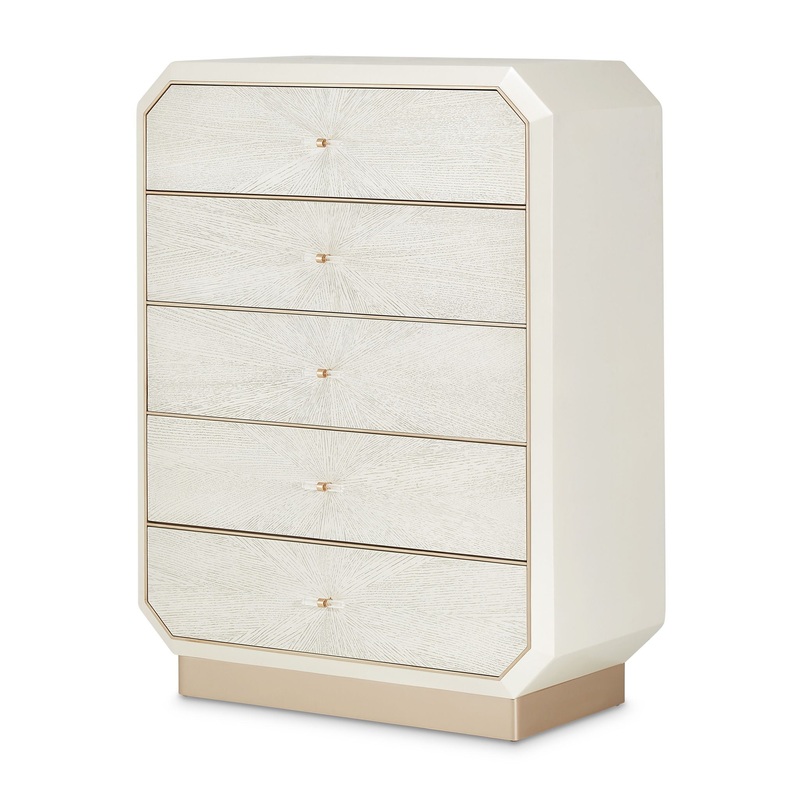 La Rachelle – 5-Drawer Chest – Champagne