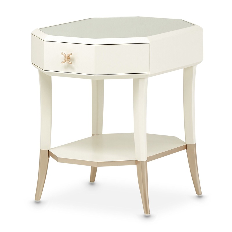 La Rachelle – Octagonal End Table – Champagne