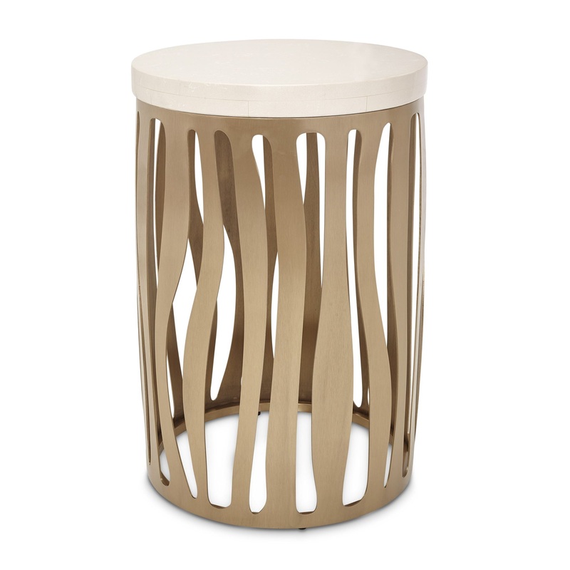 La Rachelle – Round Chairside Table – Chardonnay