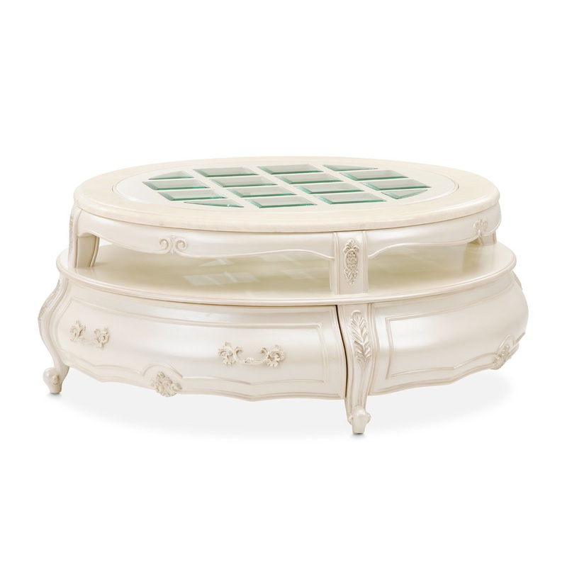 Lavelle – Round Cocktail Table – Classic Pearl