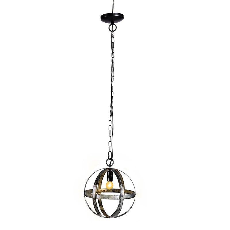 Metal Chandelier, Hanging Light Fixture With Adjustable Chain For Kitchen, Bulb Not Included – Gray