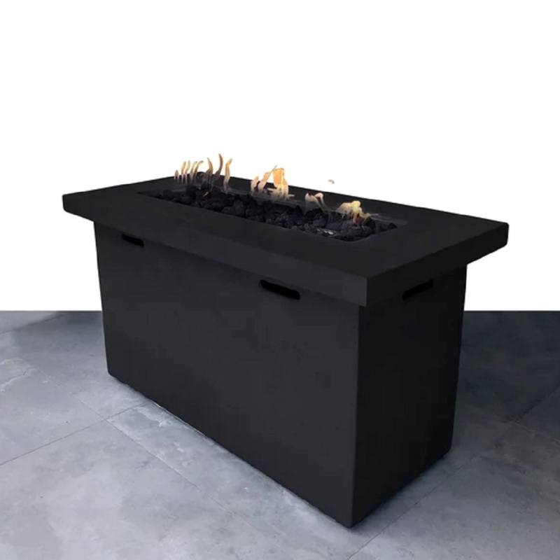 Reinforced – Propane Outdoor Fire Pit Table Durable Construction – Charcoal