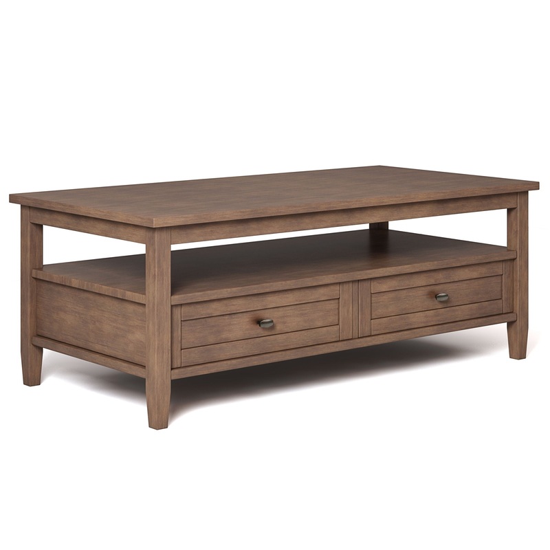 Warm Shaker – Coffee Table – Rustic Natural Aged Brown