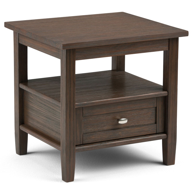Warm Shaker – End Table – Farmhouse Brown