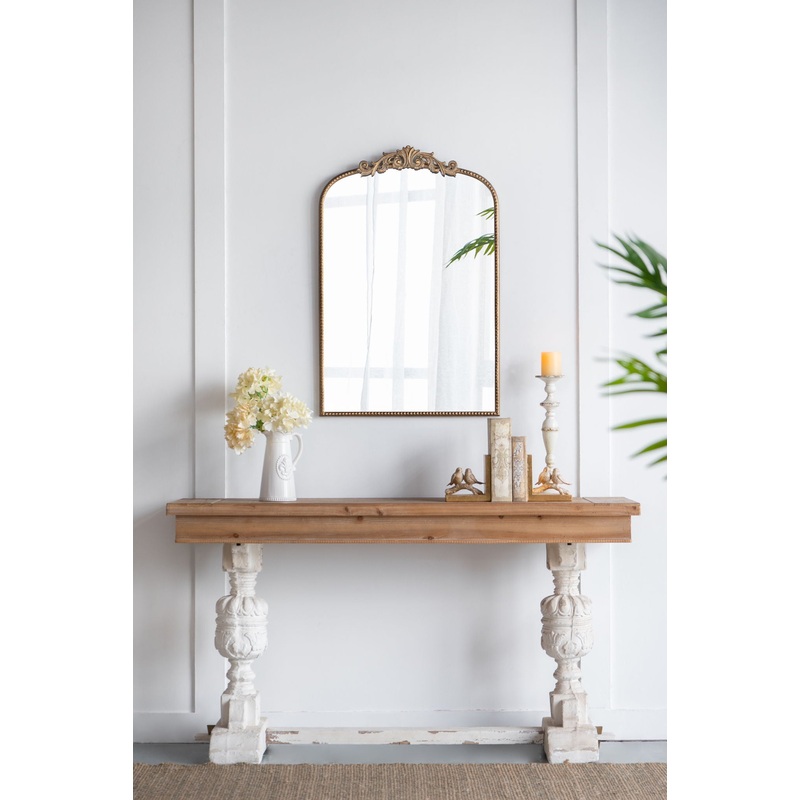Arch Mirror, Baroque Inspired Wall Decor For Bathroom, Bedroom, Living Room