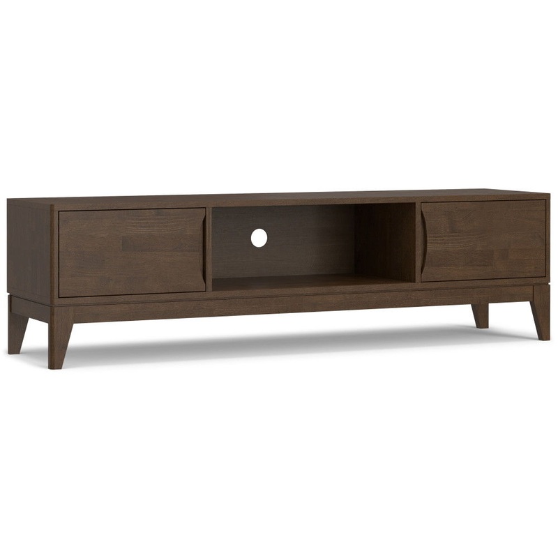 Harper – Low TV Media Stand – Walnut Brown