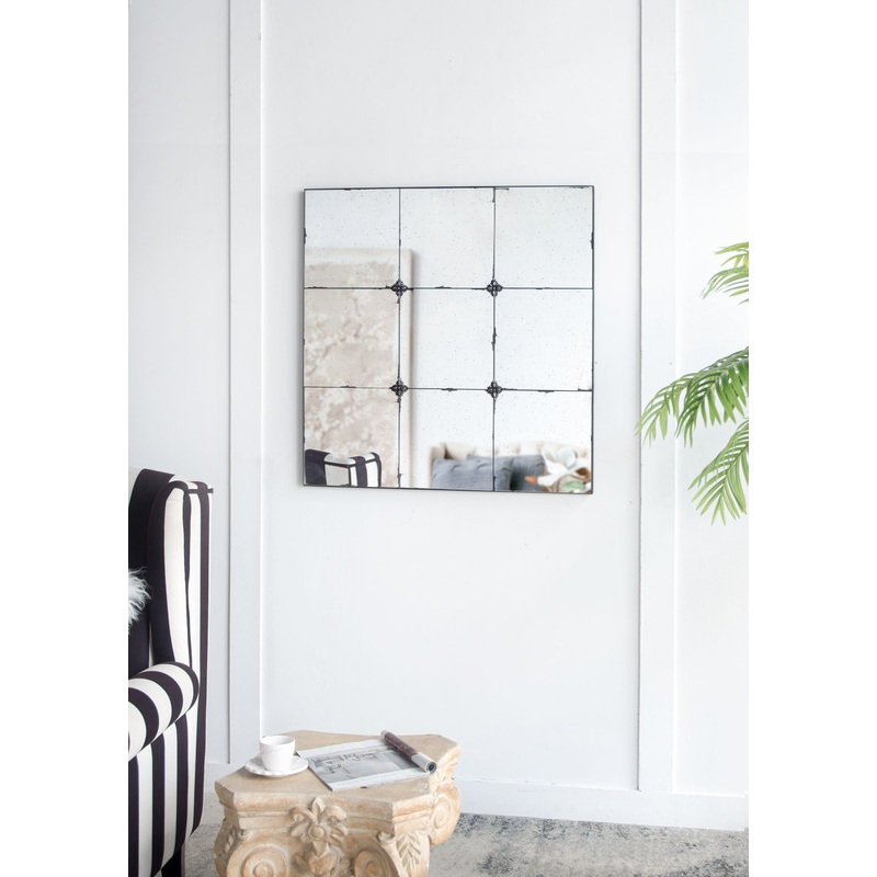 Traditional Decor Style Antique Glass Panel Mirror, Wall Mirror For Bathroom Entryway Console Lean Against Wall